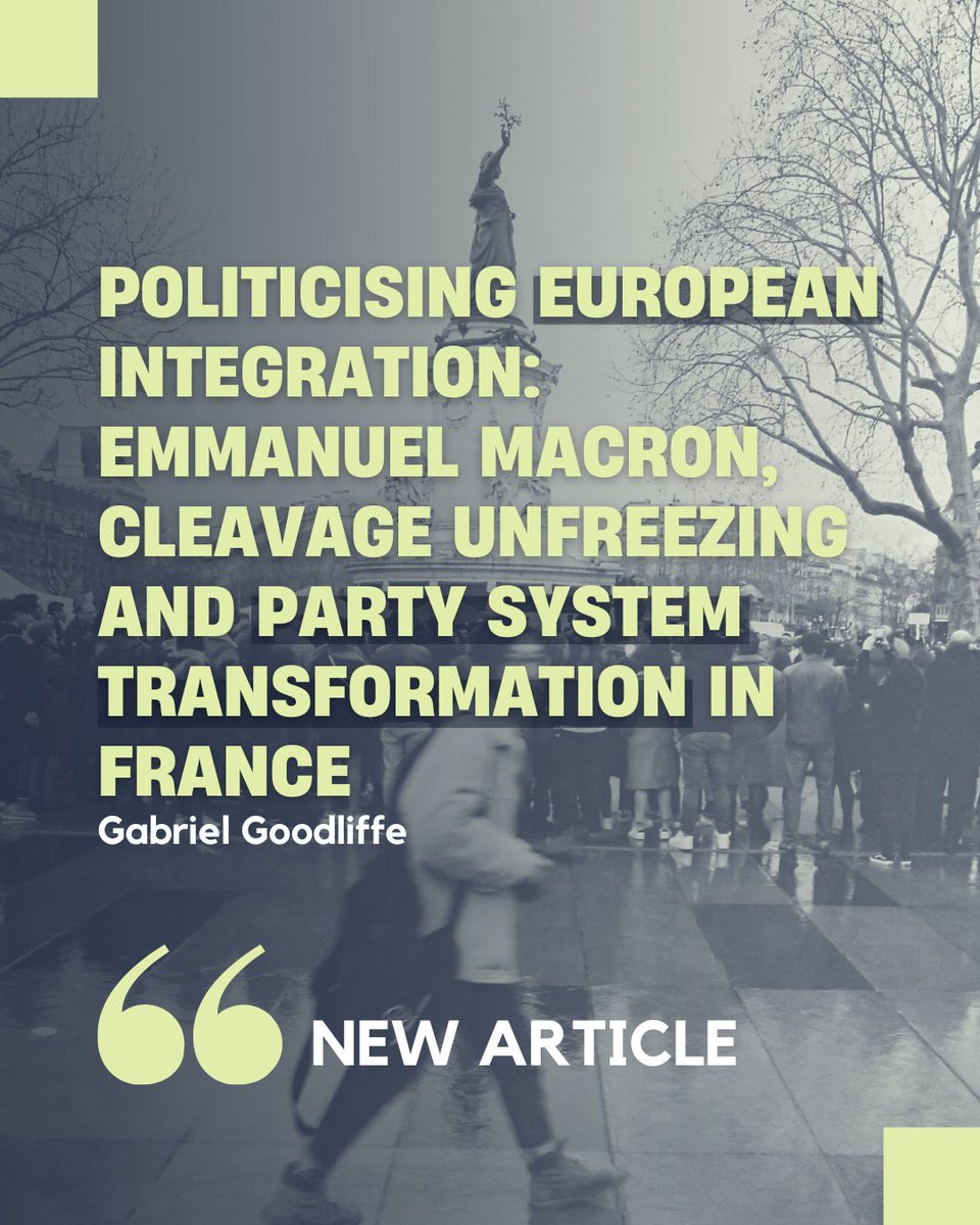 intl_spectator's tweet image. ⚠️New #article online!
🇪🇺Politicising #EuropeanIntegration: Emmanuel #Macron, Cleavage Unfreezing and Party System Transformation in #France
🔍Is EU politicisation transforming national politics? shorturl.at/0T9sQ
✒️@ggoodliffe1 (Instituto Tecnológico Autónomo de México)