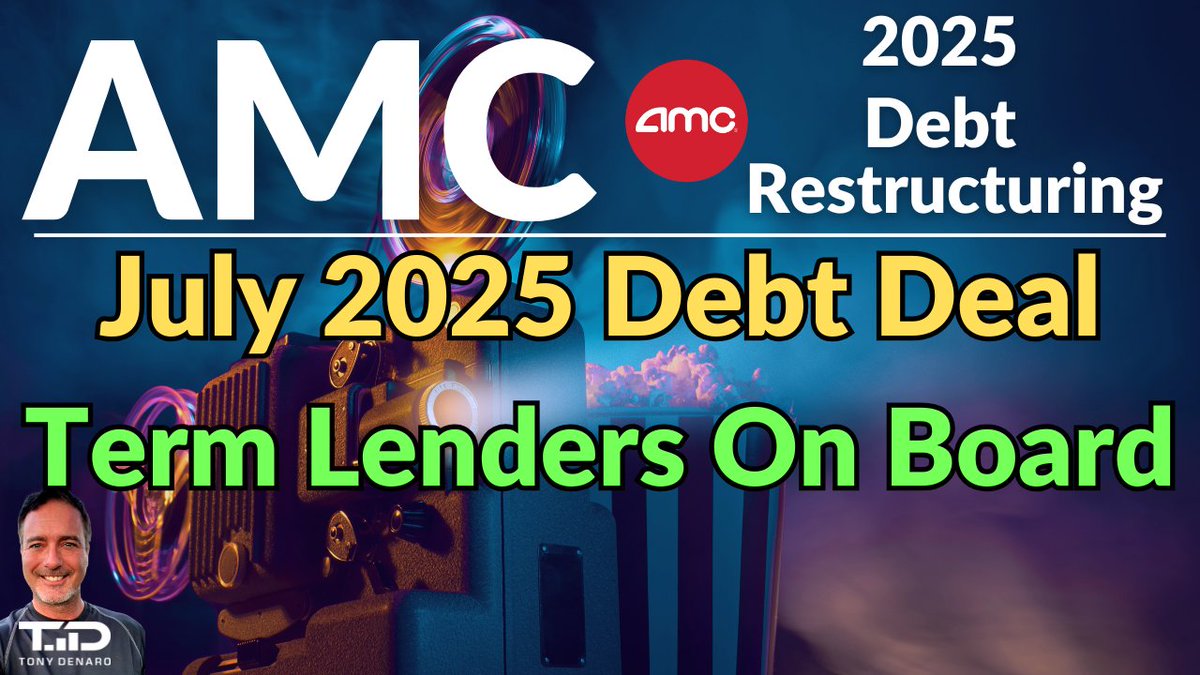AMC Term Lenders Now Onboard with the New Settlement Plan per Wednesday morning July 2 AMC Press Release.  LINK==> youtu.be/RuId_Iwd-ec?si…