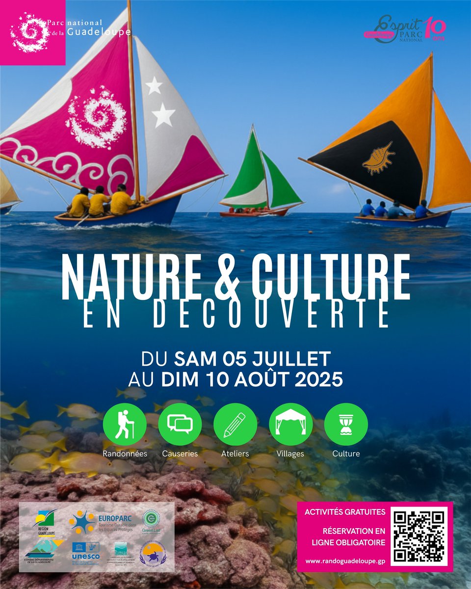 Le Parc national de la #Guadeloupe lance la 19e édition de son programme d'animations "Nature &amp; culture en découverte" !

👉Le programme complet est ici : calameo.com/read/006897529…
👉Les inscriptions uniquement ici : randoguadeloupe.gp/search?event=2