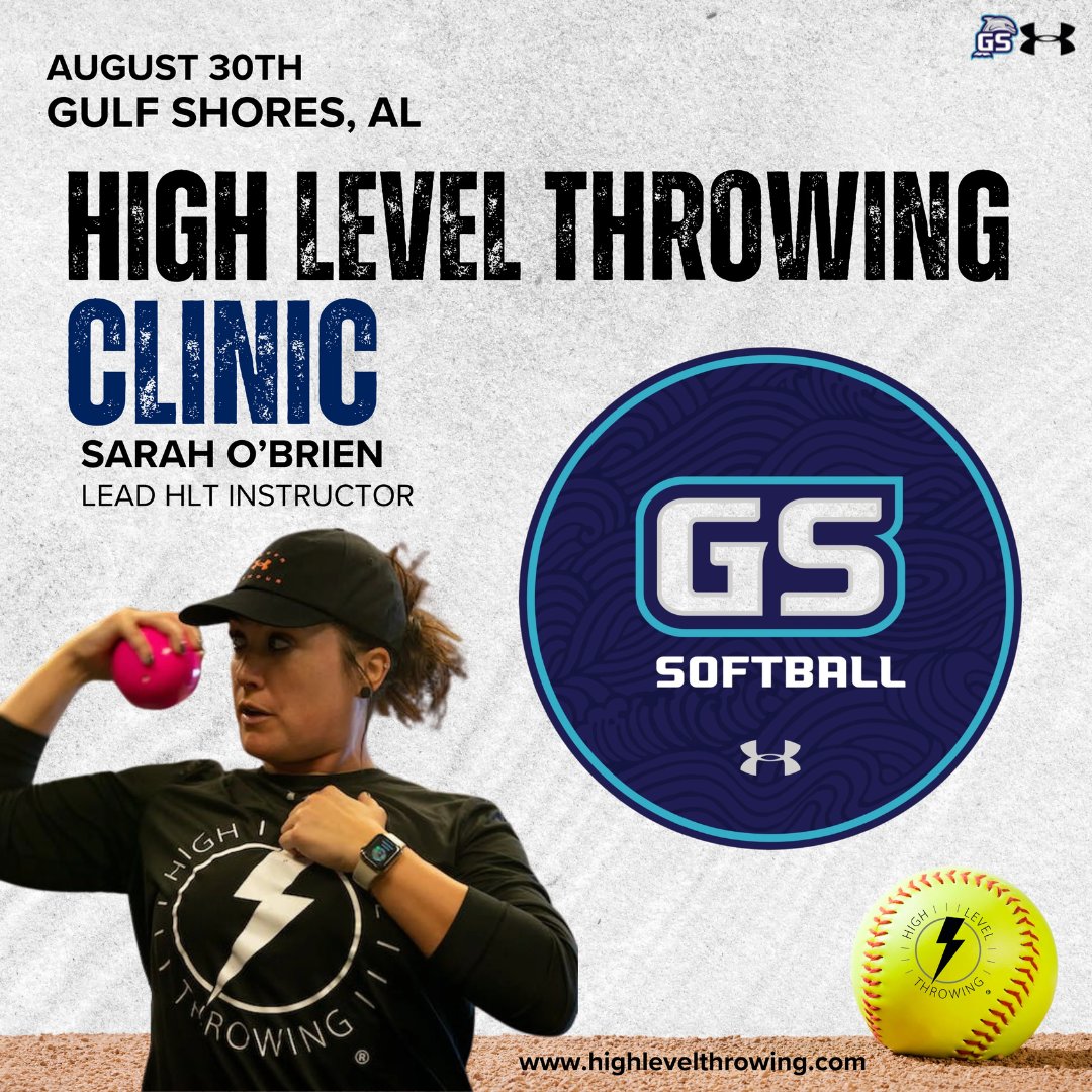 🚨 What an opportunity — right here in our own backyard! 🚨
The High Level Throwing® Clinic is coming to Gulf Shores on Saturday, August 30th! ⚾🔥

📍 Register online now: loom.ly/W6NV2jw