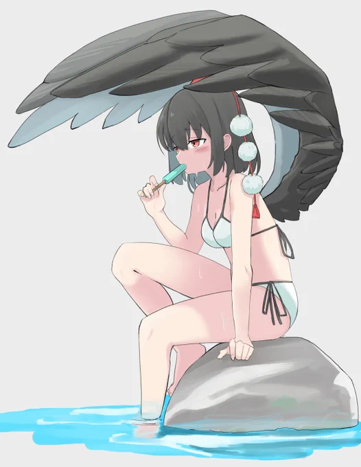 暑い... #東方Project #射命丸文