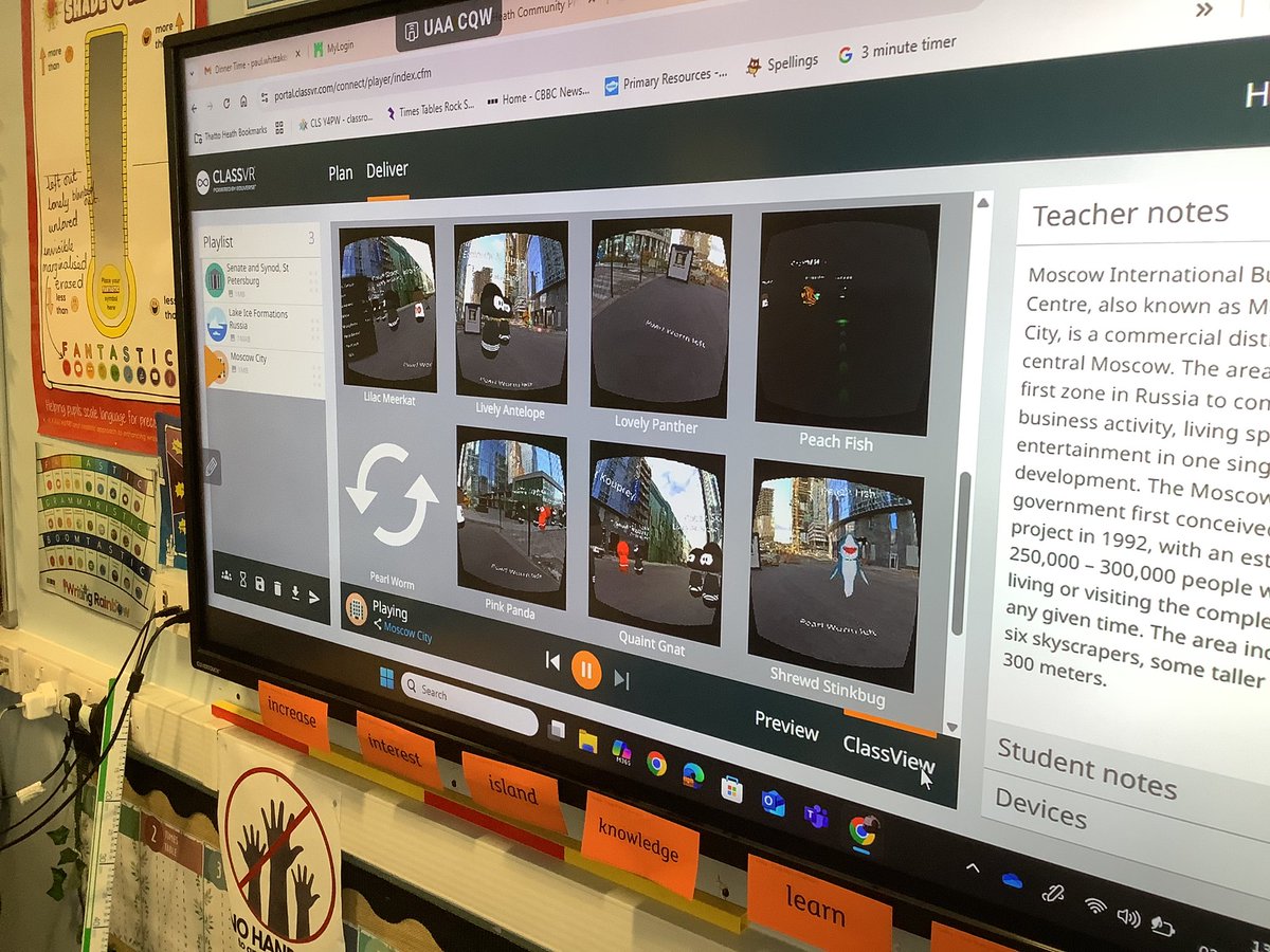 4CB enjoyed exploring Russian cities on the class VR sets. #ThattoPrim_computing