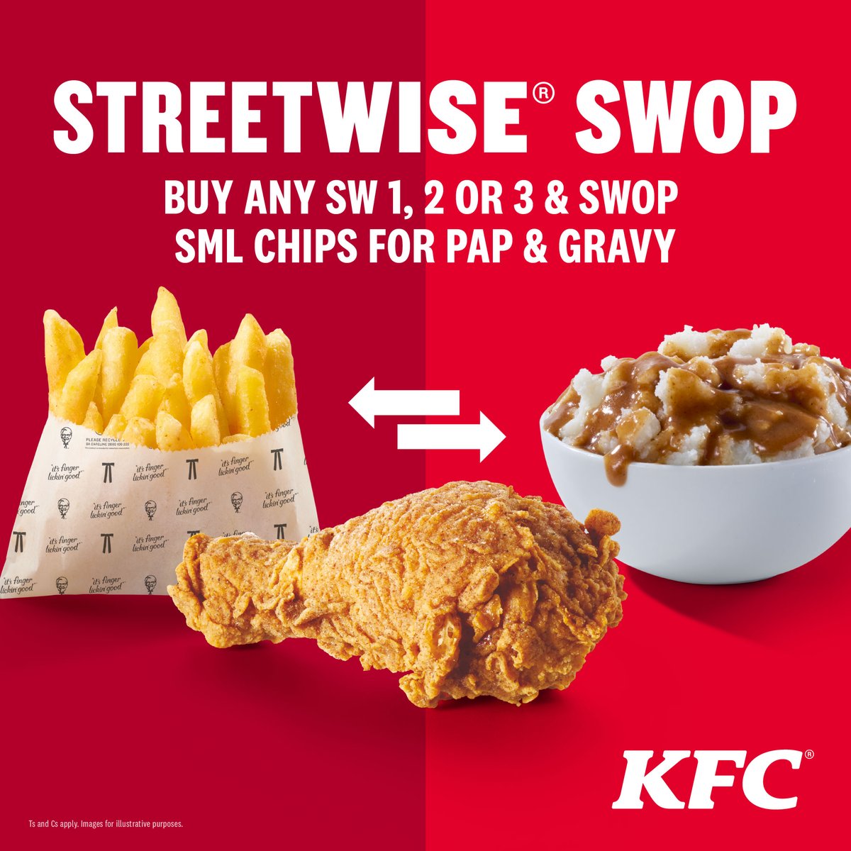 Maybe you need something a little different from the usual? Then ask to have Pap with any Streetwise meal instead of chips!