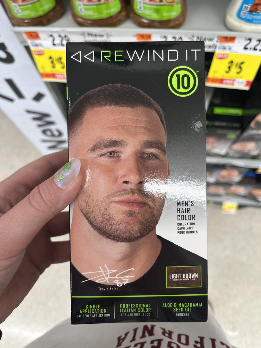 Starshollowgurl's tweet photo. @tkelce @JasonKelce @newheightshow #NoDumbQuestions Travis, I saw this at my local grocery store. What’s the story behind this? 😂 https://t.co/TzKt7ciUH3