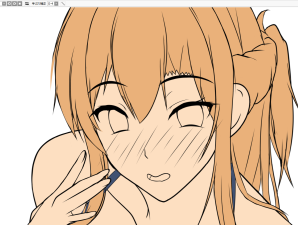 着色準備が終わったの色塗りに入ろうかと思ったけど、先に差分用の表情をカキかきする事にしたのねん〆(*'∀`*)b