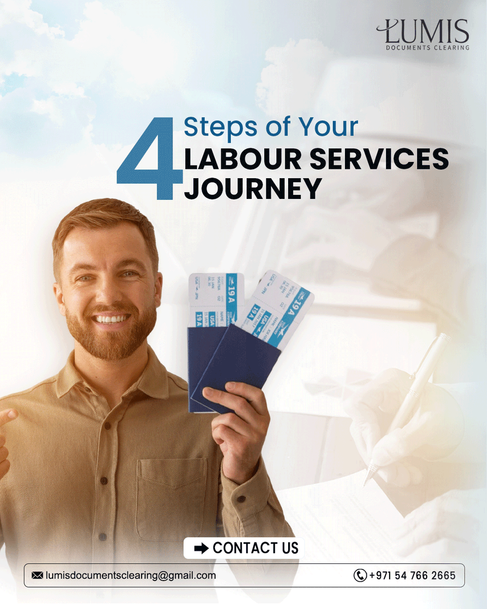 Lumis_documents's tweet photo. Need labour service support thatβs smooth and stress-free?
At Lumis, we break it down into 4 simple steps from consultation to full support.
πLetβs get started today
#LumisDocumentsClearing #LabourServicesUAE #BusinessSupport #VisaExperts #DocumentClearing #WorkPermitSolutions https://t.co/7AaxlT9Yc3