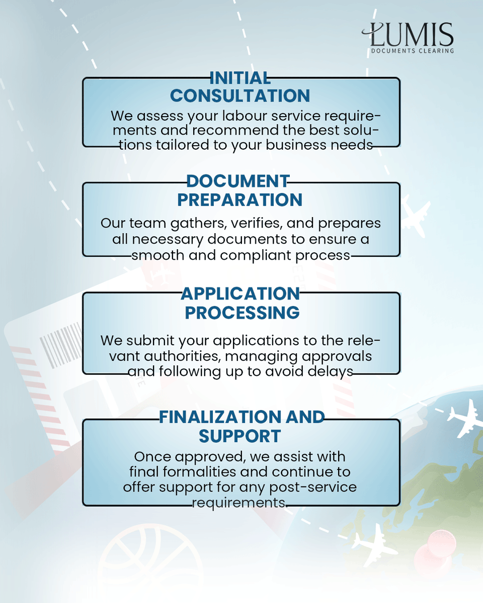 Lumis_documents's tweet photo. Need labour service support thatβs smooth and stress-free?
At Lumis, we break it down into 4 simple steps from consultation to full support.
πLetβs get started today
#LumisDocumentsClearing #LabourServicesUAE #BusinessSupport #VisaExperts #DocumentClearing #WorkPermitSolutions https://t.co/7AaxlT9Yc3