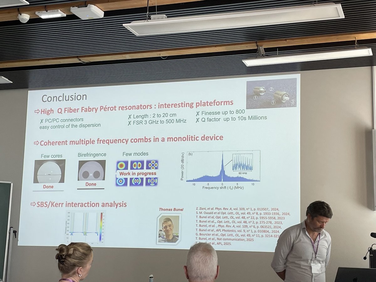 FreQombs 2025. Arnaud Mussot - multiple frequency combs in the same fibre.