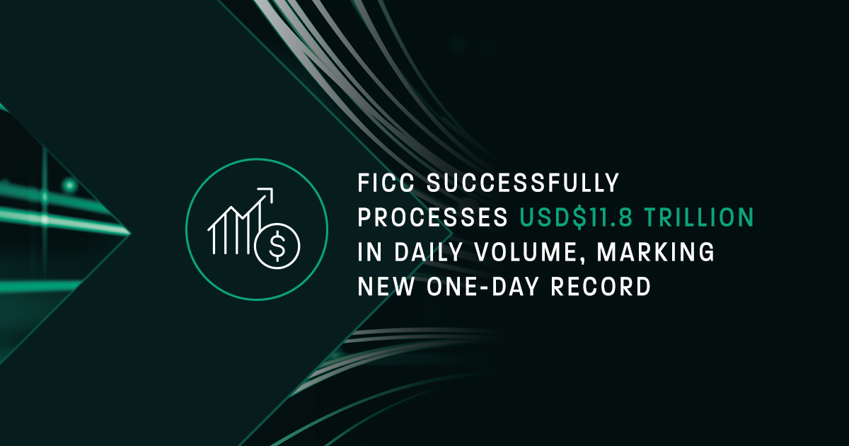 The_DTCC's tweet image. FICC's GSD has reached a new peak volume, processing USD $11.8 trillion in cleared transactions on June 30, highlighting FICC's longstanding ability to effectively manage persistent volatility during market stress. Read more: brnw.ch/21wTQgf