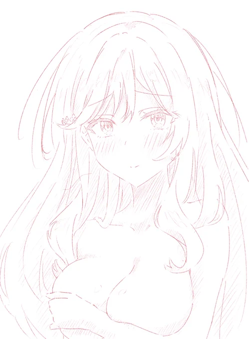 皆のラフ～ 香穂ちゃんの完成イラスト予定は週末です! #わたなれアニメ