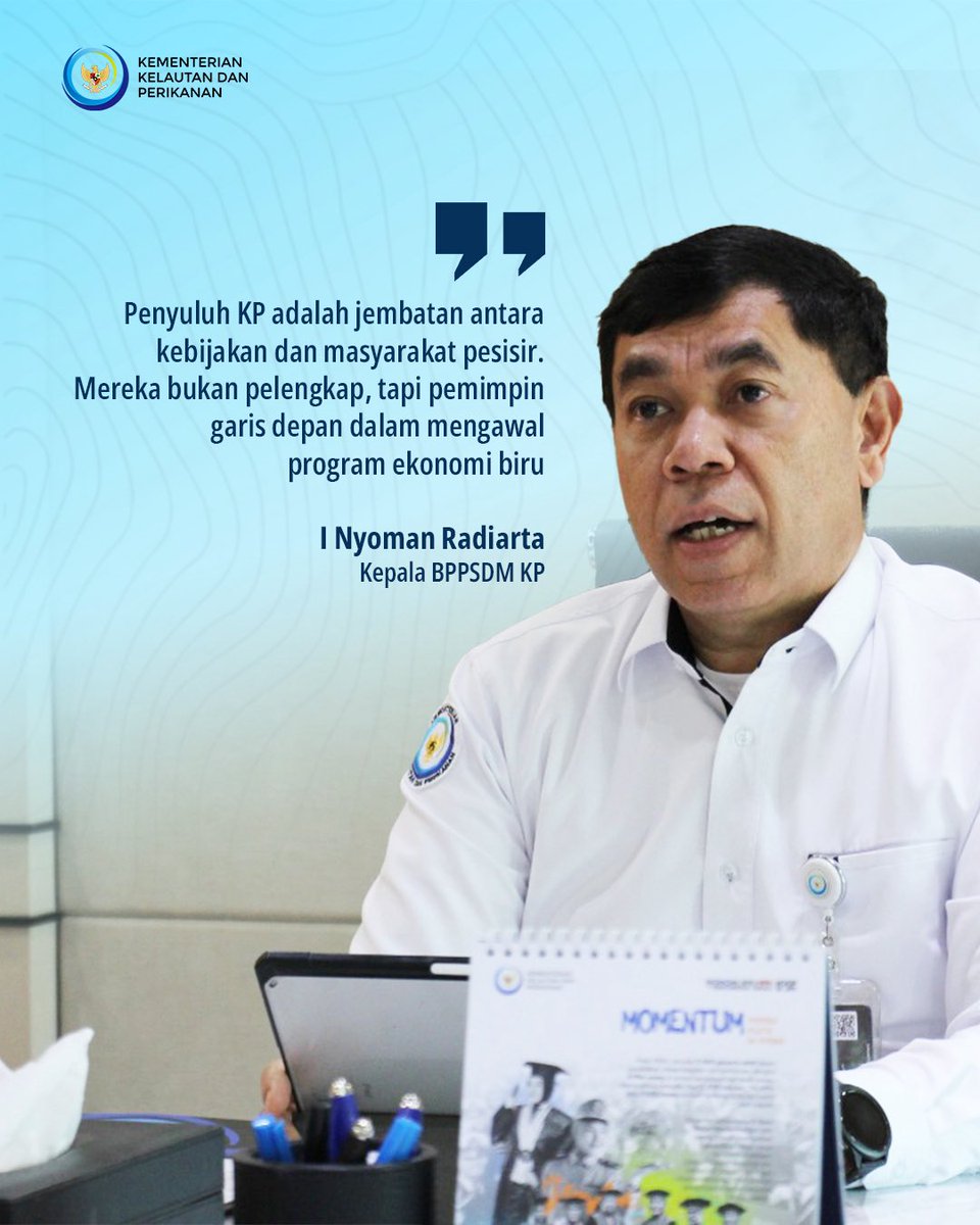 bppsdm_puslatkp's tweet photo. Kepala #BPPSDM KP @in_radiarta secara resmi membuka kegiatan ini, serta menegaskan peran penting Penyuluh KP sebagai jembatan keberhasilan program prioritas dan strategi nasional berbasis ekonomi biru.

#PelatihanKP #PusluhKP https://t.co/tEpRpCtgKD