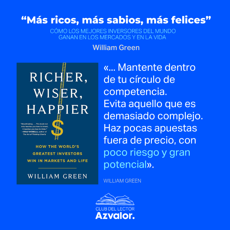 azvalor's tweet photo. 📚"Más ricos, más sabios, más felices", de William Green

"Un libro imprescindible para aprender de algunos de los mejores Managers de la historia y de las estructuras mentales necesarias para invertir de una manera sensata", @JSCenzano

#valueinvesting #invertir #inversión