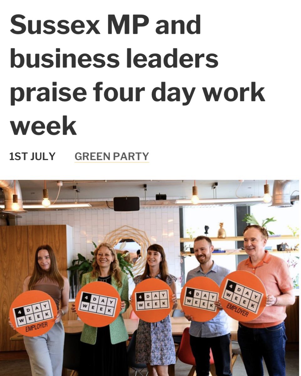 "I think it just opens up the conversation about what else life might be for and what human thriving can look like if they are not in a constant cycle of stress.”

- Sian Berry, Green MP
