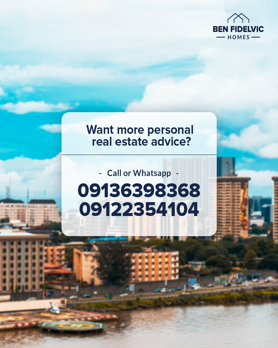 Benfidelvichome's tweet photo. If you want personal real estate advice, call or WhatsApp us: 09136398368  |  09122354104

#realestate 
#realestateinvestment
#realtor 
#fypシ https://t.co/L4VIwT0Pxx