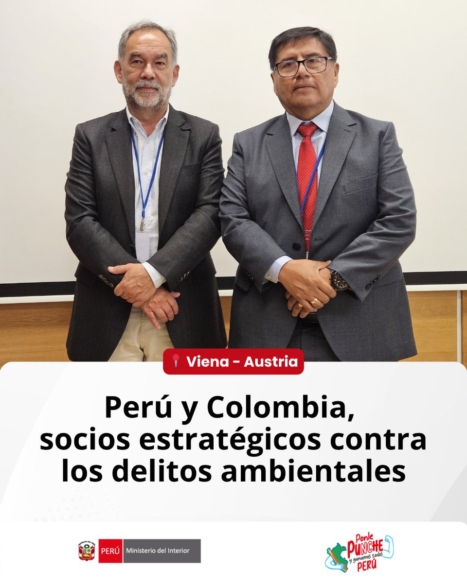 ¡#Perú 🇵🇪 y #Colombia 🇨🇴, socios estratégicos contra los delitos ambientales!
📍 #Viena

El ministro Malaver se reunió con el viceministro de Políticas y Normalización Ambiental del <a href="/MinAmbienteCo/">MinAmbiente Colombia</a>, <a href="/MCabreraLeal/">Mauricio Cabrera Leal</a>, para combatir los delitos que afectan el ecosistema a nivel global.