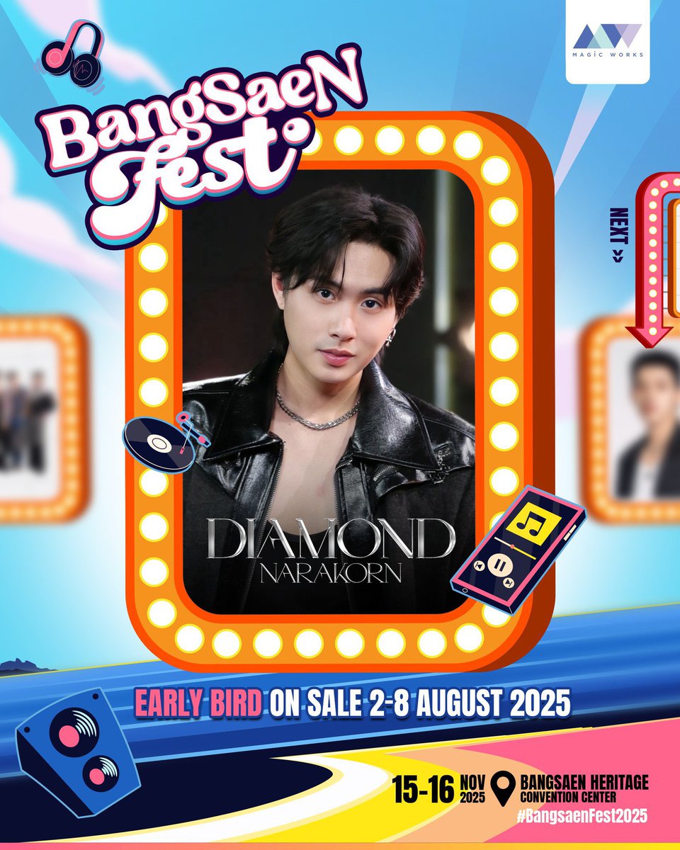 🌅 𝗦𝗘𝗔-𝗦𝗔𝗡𝗗&amp;𝗗𝗜𝗔𝗠𝗢𝗡𝗗!
เตรียมพบกับ “𝗗𝗜𝗔𝗠𝗢𝗡𝗗” ทีดีทาดาา~ มักเน่ตลอดกาลแห่ง 𝗟𝗔𝗭𝟭 ไหนใครพร้อมไปเต้นรำใต้แสงจันทร์กับไดมอนด์แล้ว ขอเสียงหน่อยย

🎟️ กดบัตรรอบ 𝗘𝗮𝗿𝗹𝘆 𝗕𝗶𝗿𝗱 𝟮-𝟴 สิงหาคมนี้ ทาง thaiticketmajor.com

#diamondnrk_
#BangsaenFest2025
#TPOP