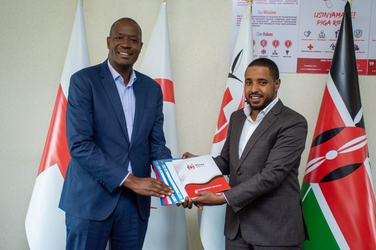 MohamudSalatMo1's tweet image. Today i had the honor of handing over my role as the National Treasurer @KenyaRedCross to equally able Prof Nicholas Letting. Serving humanity has been dear to me and proud to have served diligently in the last 6 years. I wish KRCS new board and management the very best.