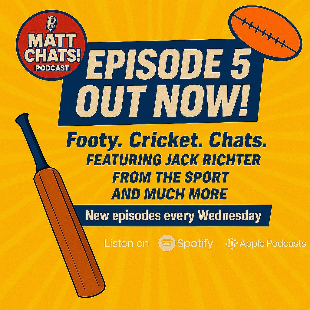 Great to have <a href="/jackrichter/">Jack Richter</a> from <a href="/TheSportFM/">TheSportFM</a> on to chat this week.

Link: linktr.ee/mattchats