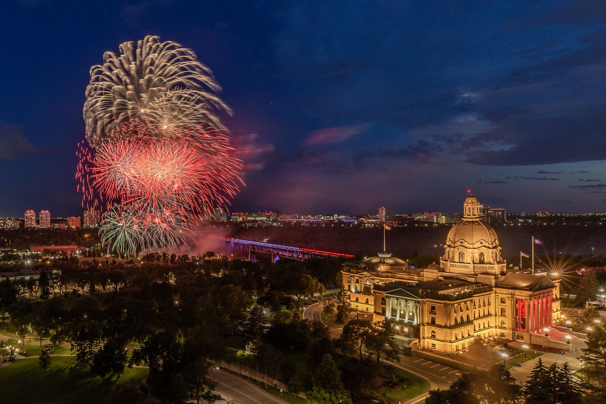 Had a pretty good view for the Canada Day fireworks last night!! #yeg #canadaday