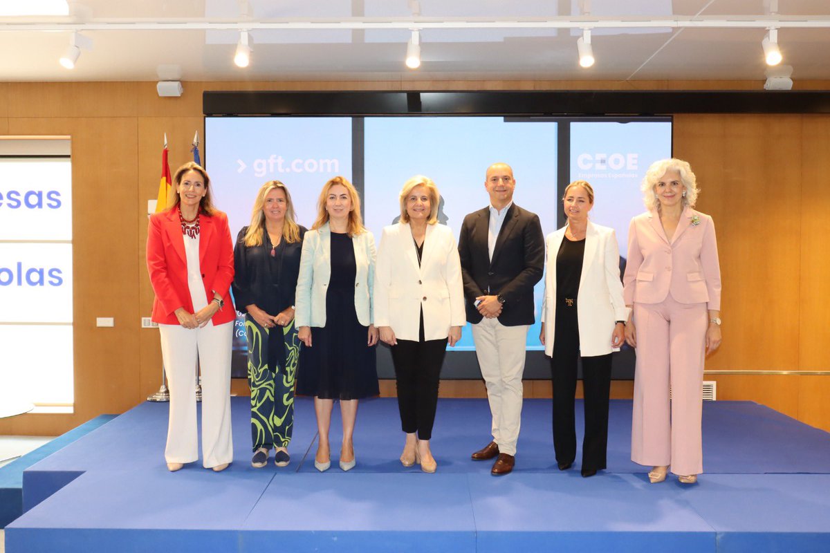 Fátima Báñez (@fatimaempleo) on Twitter photo Hoy participo en el IV Foro #MujerYLiderazgo de <a href="/gft_es/">GFT Technologies España</a>. Gracias por el impulso del #LiderazgoFemenino desde las #EmpresasEspañolas. La excelencia como sociedad se alcanza contando con todo el #talento. <a href="/Fundacion_Ceoe/">FundacionCEOE</a> <a href="/CEOE_ES/">CEOE</a> <a href="/ManuelLavinGFT/">Manuel Lavin GFT</a> Hoy participo en el IV Foro #MujerYLiderazgo de <a href="/gft_es/">GFT Technologies España</a>. Gracias por el impulso del #LiderazgoFemenino desde las #EmpresasEspañolas. La excelencia como sociedad se alcanza contando con todo el #talento. <a href="/Fundacion_Ceoe/">FundacionCEOE</a> <a href="/CEOE_ES/">CEOE</a> <a href="/ManuelLavinGFT/">Manuel Lavin GFT</a>