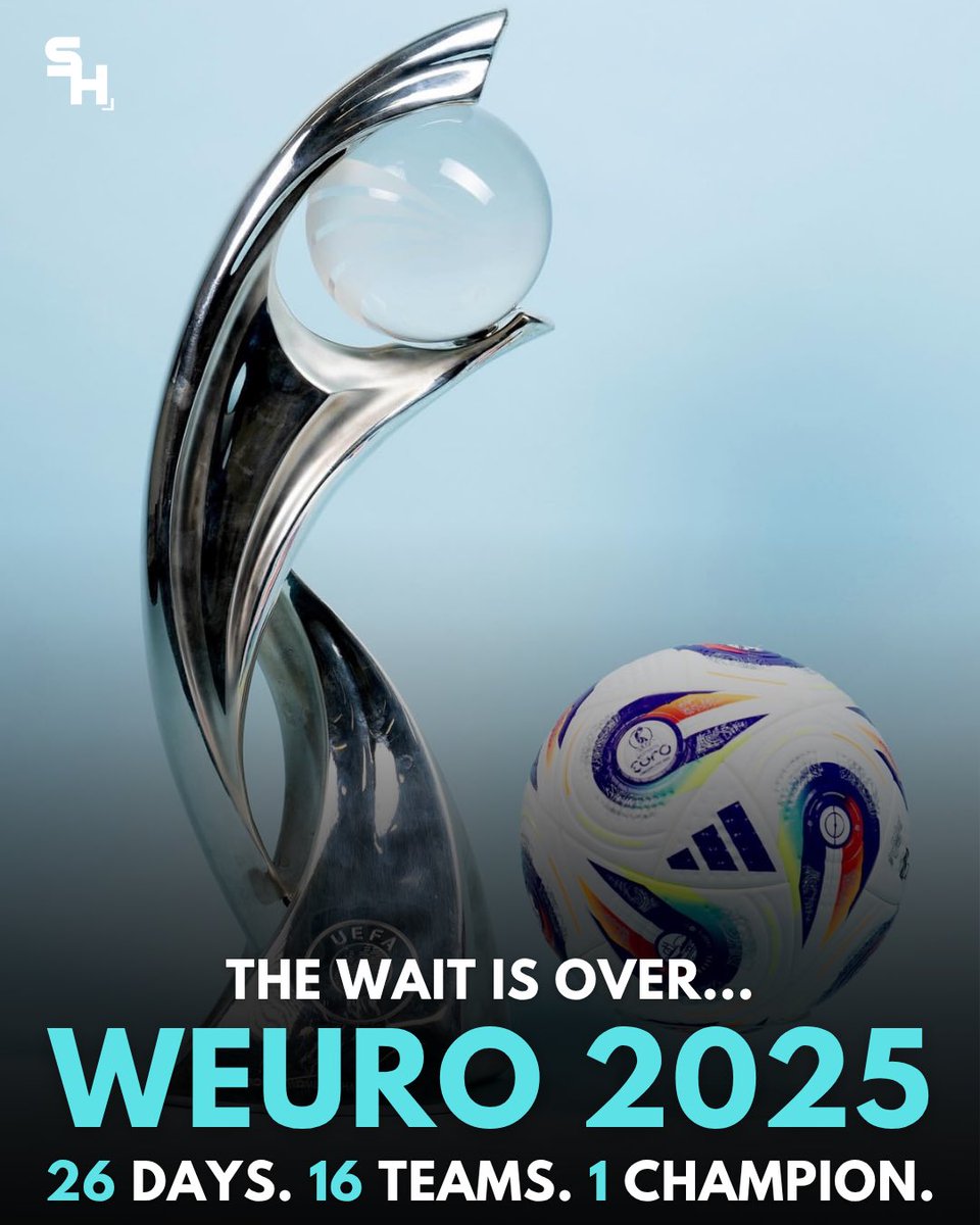 The stage is set. The players are ready. WEURO2025 kicks off today in Switzerland 🇨🇭⚽

26 days. 16 nations. 1 champion.

Who will lift the trophy? 🏆 👀