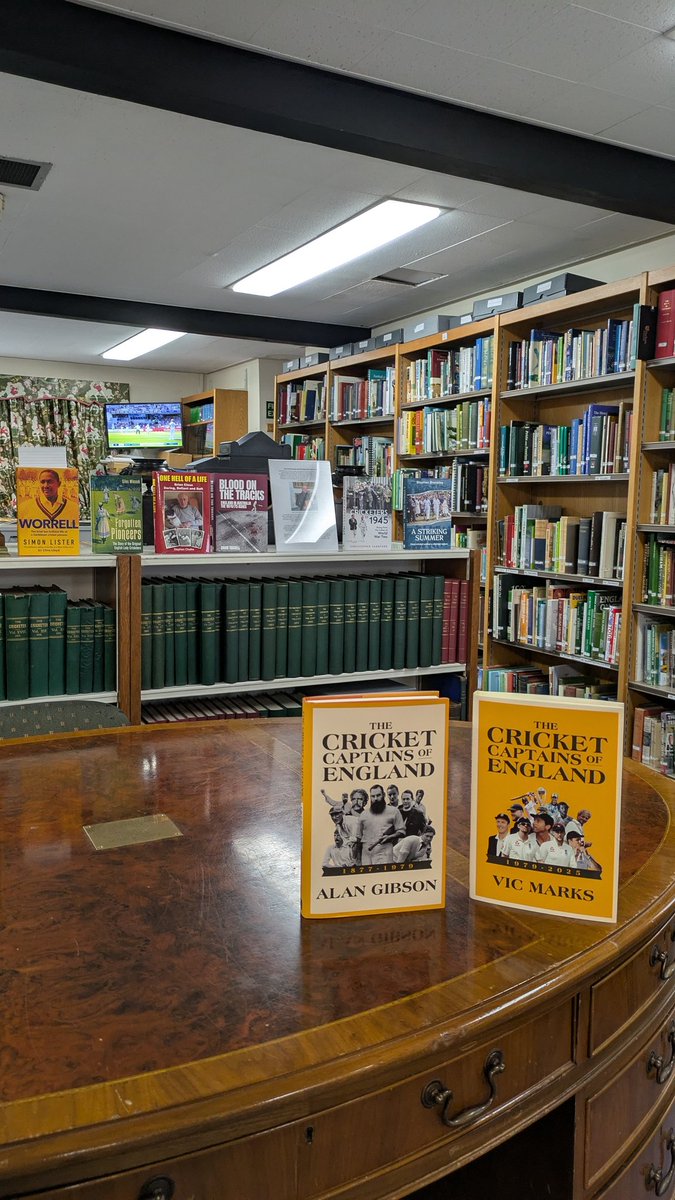 archivist_al's tweet image. The latest editions to the @MCCOfficial library, Vic Marks's follow up to Alan Gibsons's Cricket Captains of England and new updated version of Gibsons original books @FairfieldBooks_