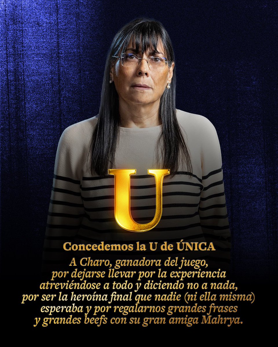 De parte de Con T de Traitors, para Charo: Con U de Única

🎧 tr.ee/tjFToHLEb5

#TraitorsEspaña #Traitorsfinal