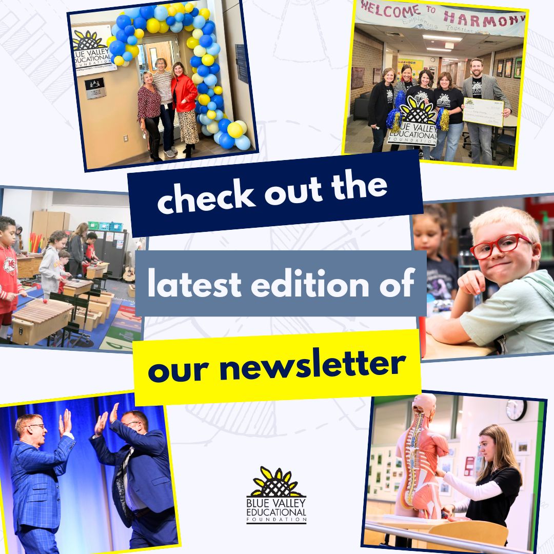 Did You Know? The BVEF newsletter is more than just an update — it’s a front-row seat to the impact we’re making together in Blue Valley schools. Each issue is filled with stories of our impact, all powered by your support.

Check out the latest edition: fundbv.org/home/f/the-bve…