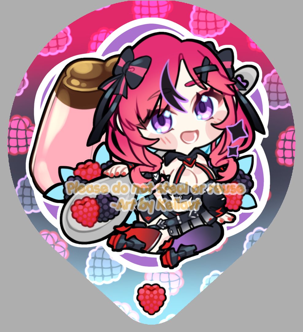 KeiiaVT's tweet image. i've been a little slow due to personal health reasons, but here's the next pudding chibi! the adorable Saiiren! (did you know she raided me once, just before she debut'd her model?) #VeXpo2025 #ArtSaii
