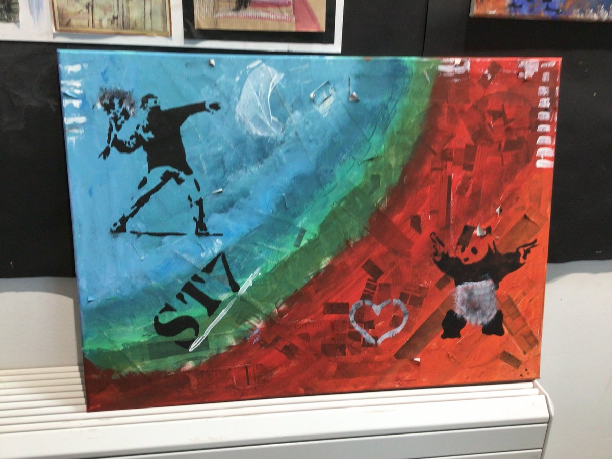 As promised, here are two of our students finished graffiti art projects. I'm sure you'll agree, they look fantastic 🎨👩‍🎨👨‍🎨🖌️