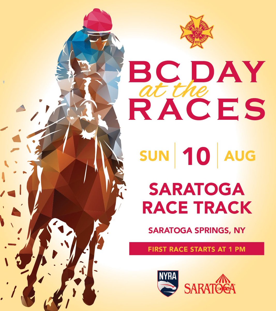 Join us for an unforgettable day of fun at the inaugural “BC Day at the Races” on Sunday August 10th at Saratoga Race Track, in Saratoga Springs, NY!

Take a bus from BC and enjoy the day with BC alumni, family &amp; friends!

To register please visit: tinyurl.com/w6ct6tmt