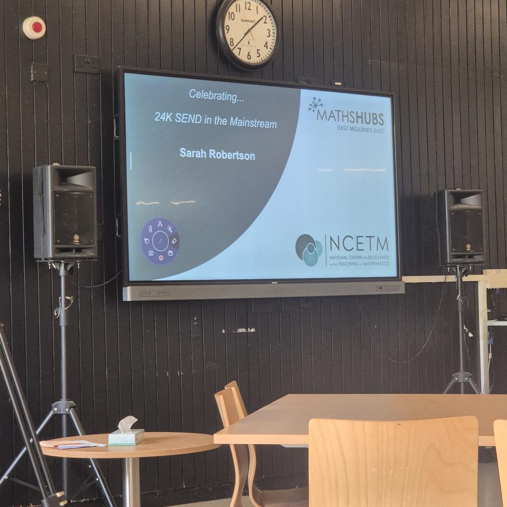 LEARNSENDHub's tweet photo. Attending todayโs event run by @EMEMathsHub in collaboration with @NCETM ๐ Weโre showcasing LEARN, along with @WholeSchoolSEND, @SendWorkforce and @TTSResources. Great to have our Deputy Director Sarah here, sharing reflections and plans for next year. #SEND #MathsHubs https://t.co/H3Nv4FnLZM