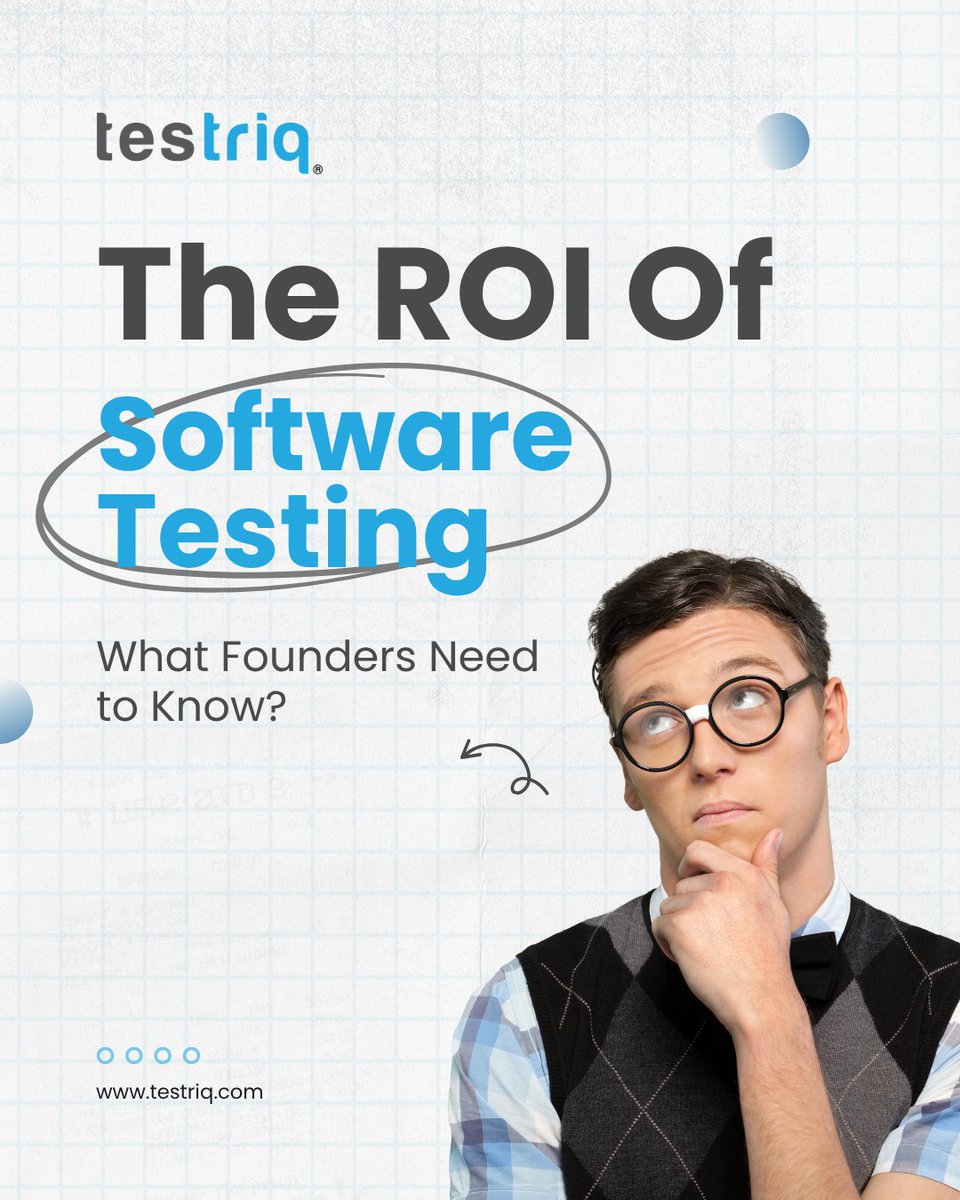 TESTRIQ's tweet image. The ROI of Software Testing 🧾
Skipping testing might save money now—but cost you customers later.
Smart founders treat QA as an investment in trust, stability, and scale.
📩 testriq.com | contact@testriq.com
#softwaretesting #foundersmindset #testingroi #testriq