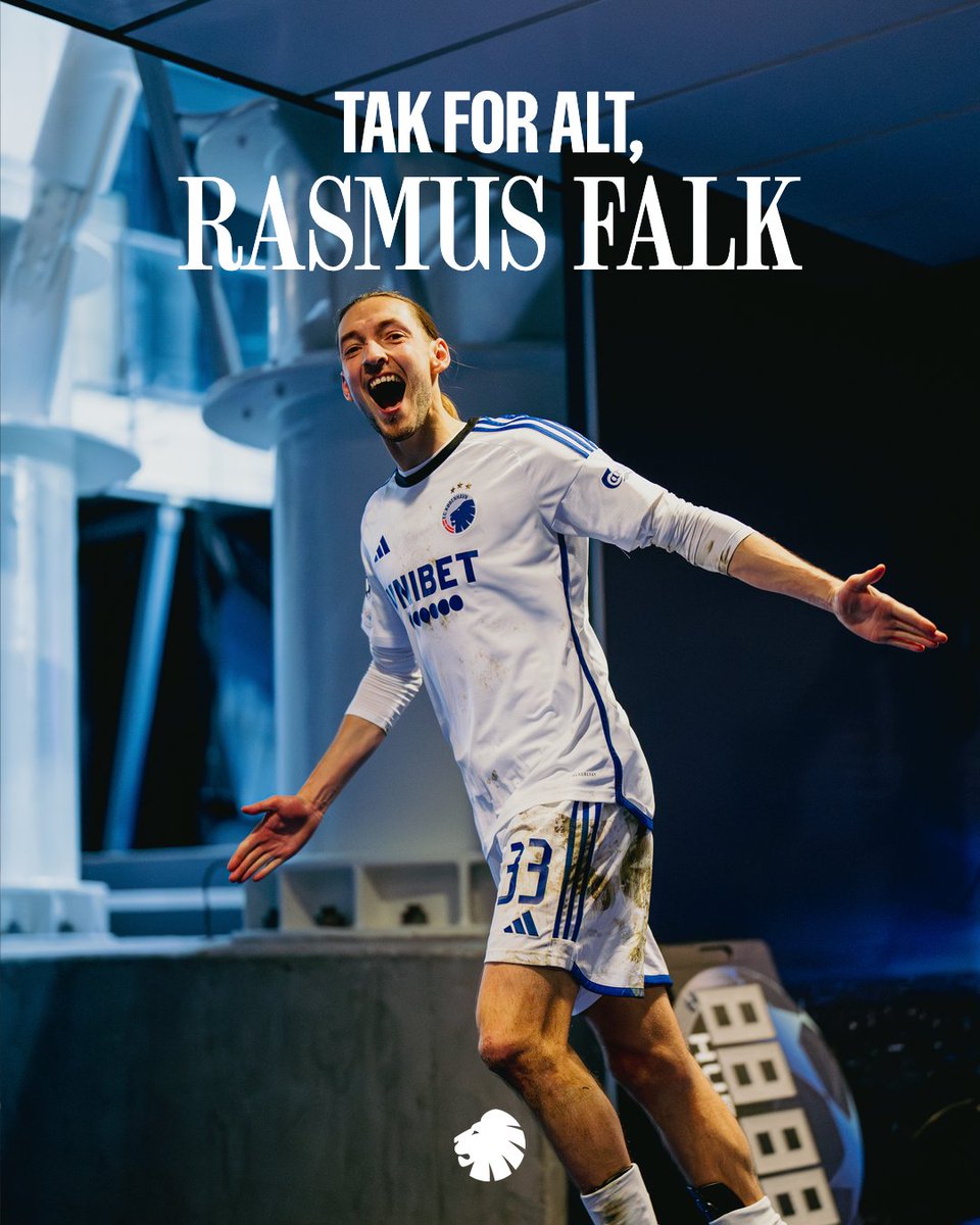 Rasmus Falk vender hjem til Fyn og OB efter ni år i København🤍💙

339 kampe, 29 mål og 49 assists i den hvide trøje er det tid til at tage afsked med en af de mest betydningsfulde spillere i nyere F.C. København-historie.

#fcklive #sldk