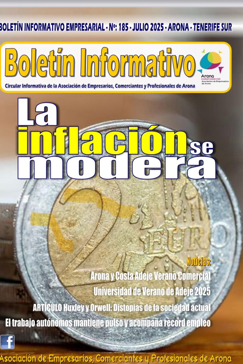 🔵 Ya puedes consultar el boletín informativo de los empresarios de #Arona correspondiente al mes de julio
⏬️⏬️⏬️⏬️⏬️⏬️⏬️
empresariosdearona.com/2025/07/01/bol…