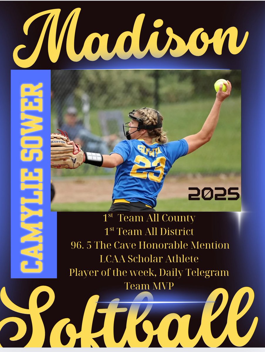JenniferSower2's tweet photo. Keep Chasing Camylie 💙💛🥎 https://t.co/OrRbtgI6ON