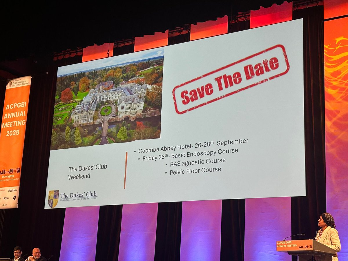 The Dukes' Club (@dukes_club) on Twitter photo <a href="/ACPGBI/">@ACPGBI</a> presenting the Dukes’ AGM- phenomenal work from the committee!
✅4 🤖courses 2 cadaveric
✅3 webinar series <a href="/EYCN_ACP/">Early Years Consultant Network</a> <a href="/RCSEd/">The Royal College of Surgeons of Edinburgh</a> <a href="/VCsurgery/">Valerio Celentano</a>
✅IF/AWR day 10th July
✅Dukes’ weekend 26-28th September! <a href="/ACPGBI/">@ACPGBI</a> presenting the Dukes’ AGM- phenomenal work from the committee!
✅4 🤖courses 2 cadaveric
✅3 webinar series <a href="/EYCN_ACP/">Early Years Consultant Network</a> <a href="/RCSEd/">The Royal College of Surgeons of Edinburgh</a> <a href="/VCsurgery/">Valerio Celentano</a>
✅IF/AWR day 10th July
✅Dukes’ weekend 26-28th September!
