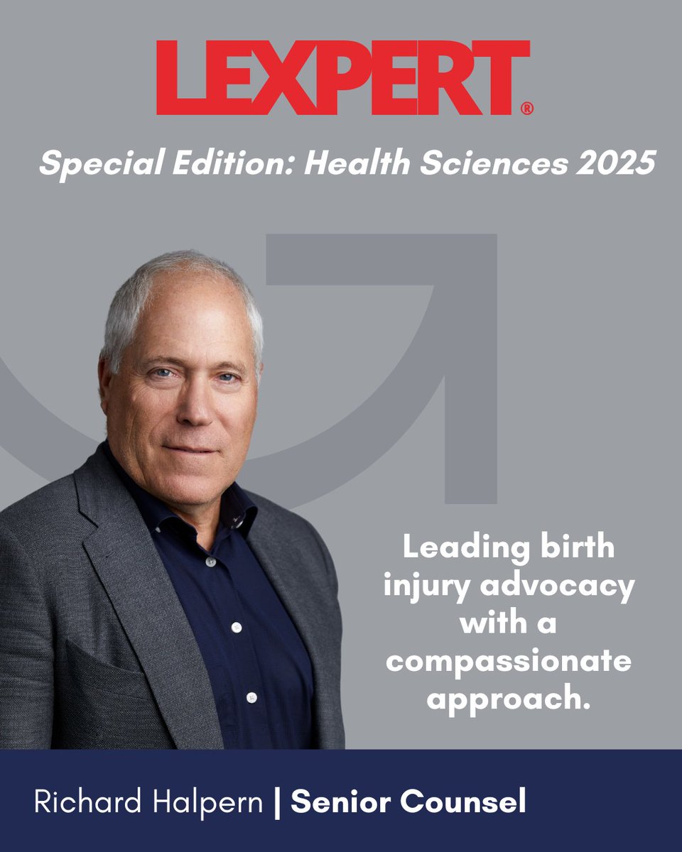 We are thrilled to announce that our very own Senior Counsel, Richard Halpern, has been named in the Lexpert Special Edition: Health Sciences 2025! 🎉 This recognition underscores Richard's unparalleled expertise in medical malpractice law. Learn more: bit.ly/4nKrI35