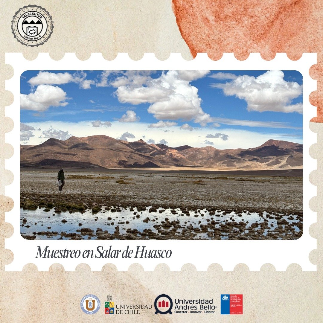 Lithium_rucn's tweet image. 🌄 ¡Bienvenid@s a una nueva entrega de nuestras #PostalesTalackutur!
📍 Cuarta postal
📆 Enero 2025 – Primer terreno del año
🧭 Salar de Huasco, Región de Tarapacá, Altiplano chileno (aprox. 3.800 m s.n.m.)
📷 Fotografía: Amanda Suárez