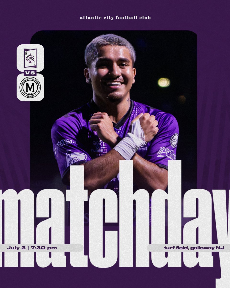 Good morning Atlantic City! Don’t let the weather fool you, tonight will be beautiful by game time! 7:30 PM at Stockton University our first ever matchup versus @metovalacademy #acesup♠️⚽️