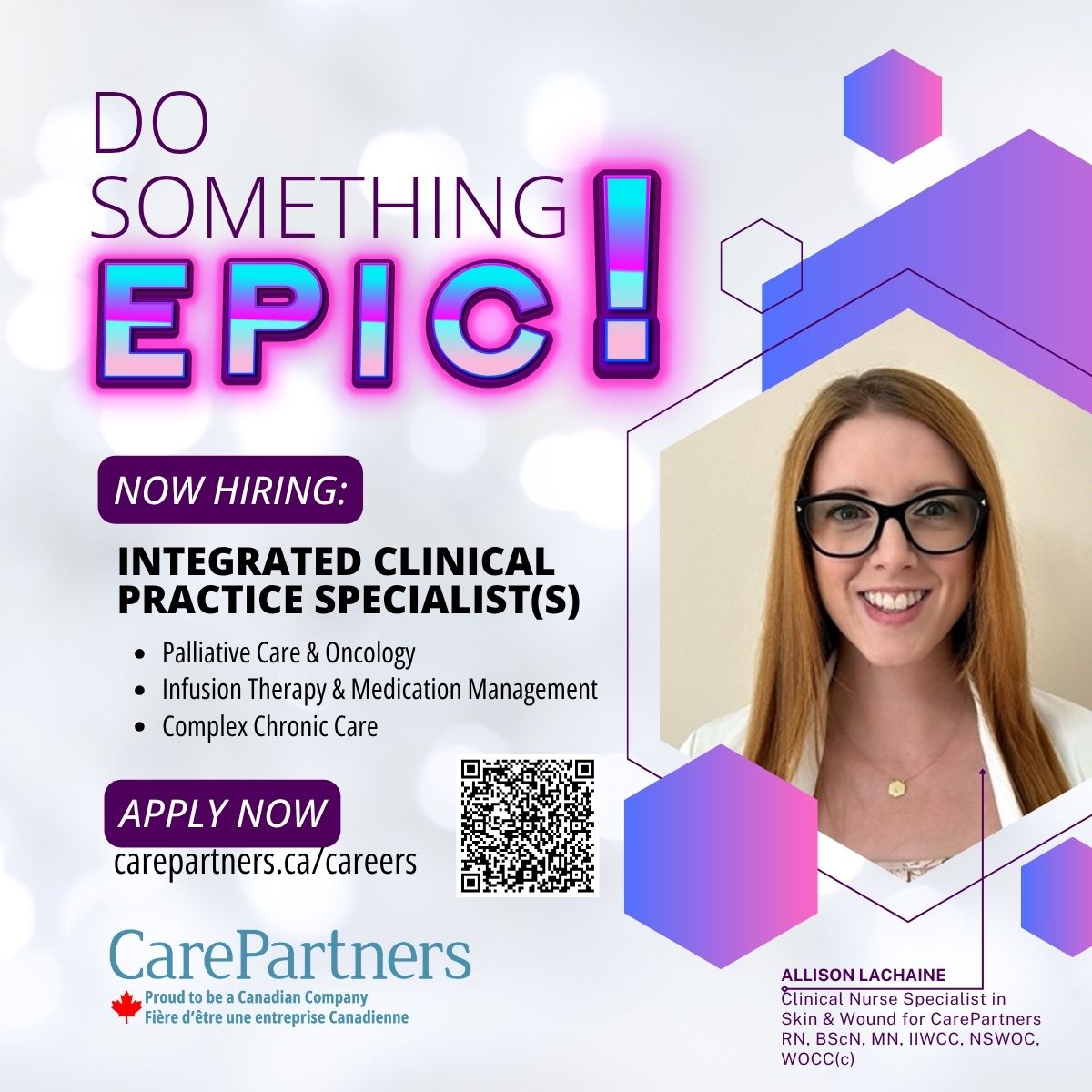 CarePartnersCA's tweet image. Are you ready to #DoSomethingEpic ? We are seeking a highly skilled, dedicated, & self-motivated individual to support the delivery of high-quality, evidence-based care. Do something epic and apply today!
loom.ly/PMf8G0E
#NowHiring #IntegratedClinicalSpecialist #Ontario