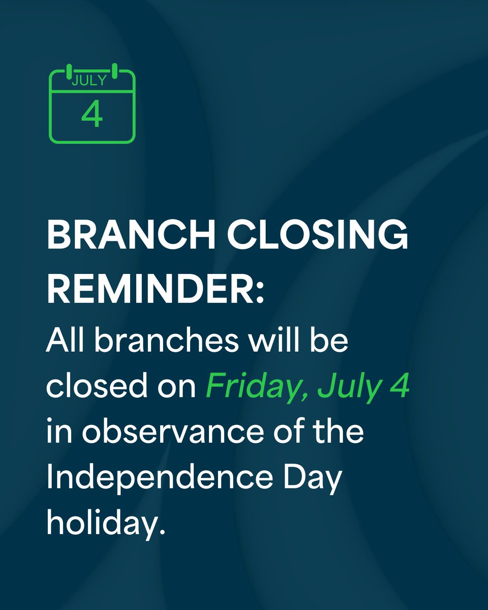 In observance of the Independence Day holiday, Keesler Federal branches will be closed on Friday, July 4. Don't forget, your account information is available 24/7 through online banking at hubs.ly/Q03vk7mw0 and the Keesler Federal mobile app.