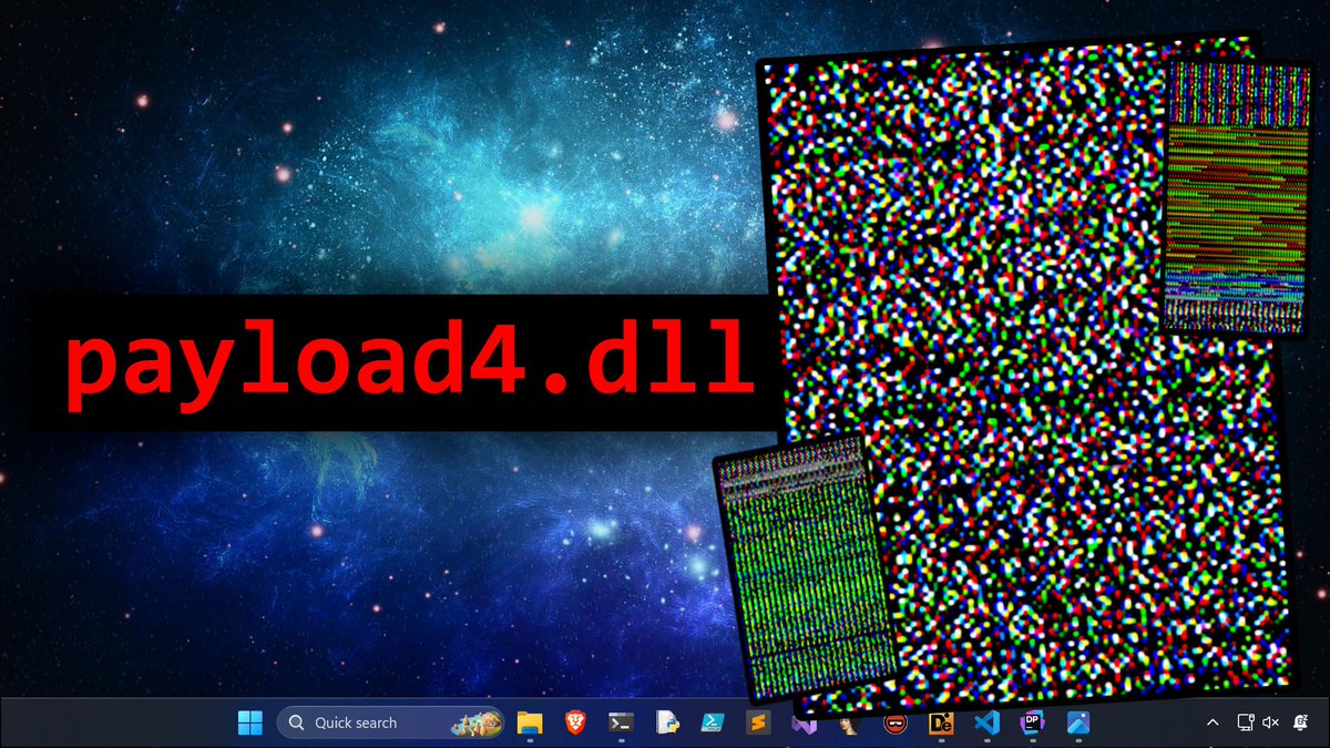 Malware sample by a Discord CDN redirect from an alleged Xbox game ROM -- with a few clever tricks! Hiding a payload within the RGB color values of an embedded image inside a wallpaper picture... stored, saved and served on the Internet Archive 😂😬🙃 youtu.be/LwKOS10lblk