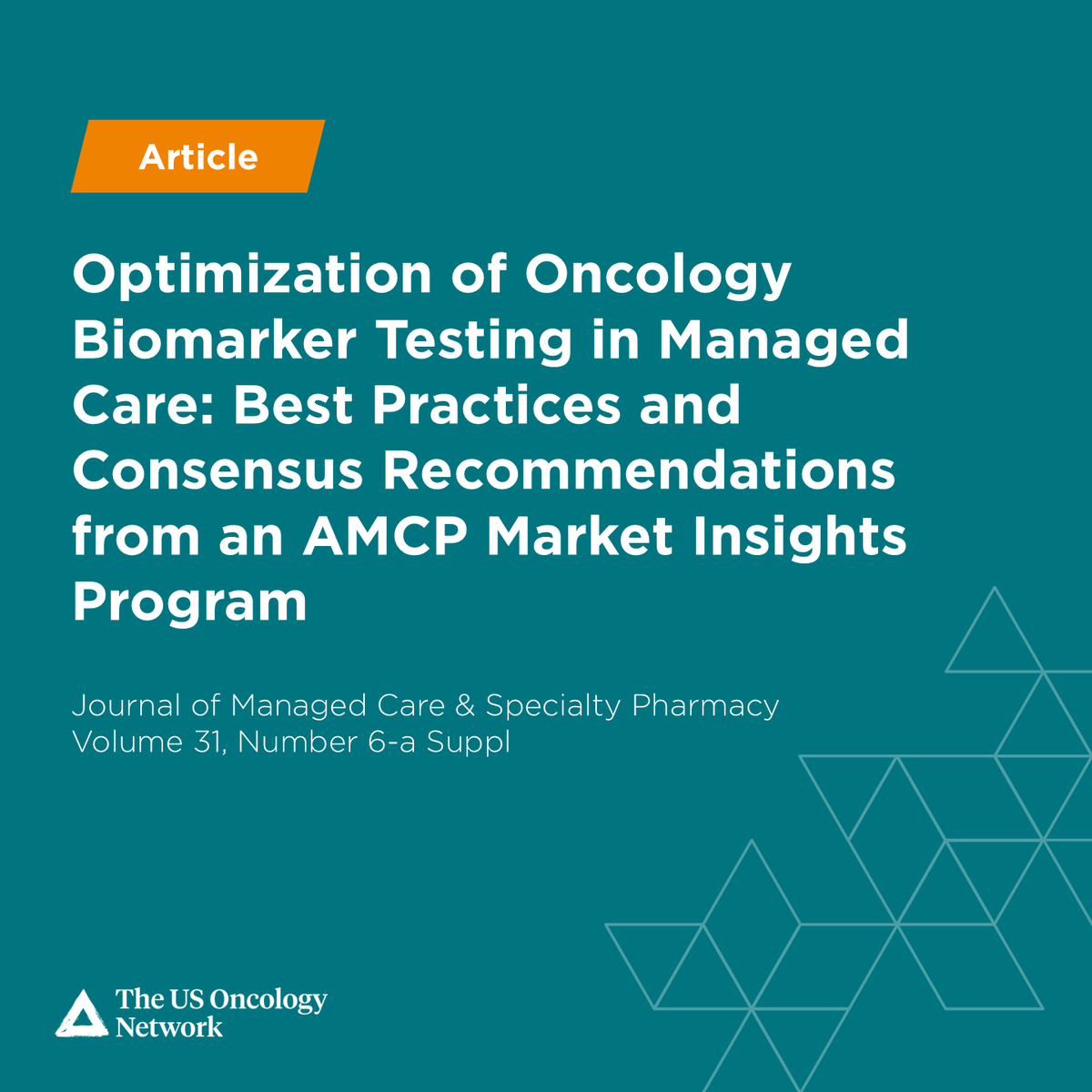 This new <a href="/amcporg/">AMCP</a> supplement includes collaborative research featuring our own Erin Crum, MPH, that looks at how to optimize #BiomarkerTesting and make care more equitable and affordable.

Find out more: jmcp.org/doi/10.18553/j…

#PrecisionOncology #ValueBasedCare #HealthEquity