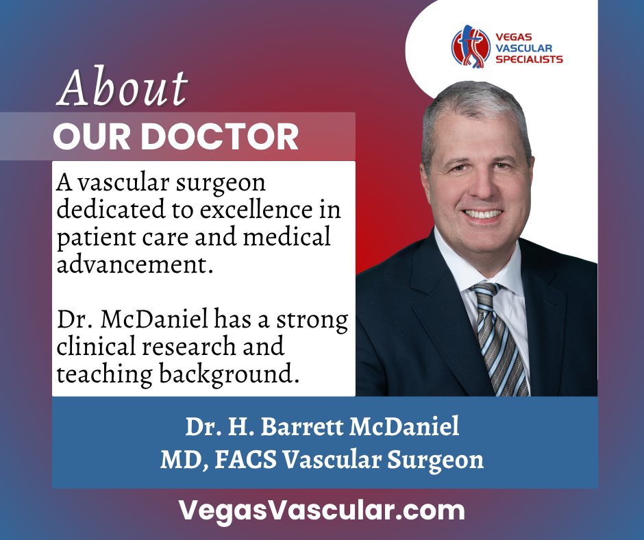 Meet Dr. McDaniel – Board-Certified Vascular Surgeon

Dr. McDaniel brings over 20 years of experience in minimally invasive vascular procedures, with advanced fellowship training and a commitment to precision care.

Visit VegasVascular.com

#VegasVascularSpecialists