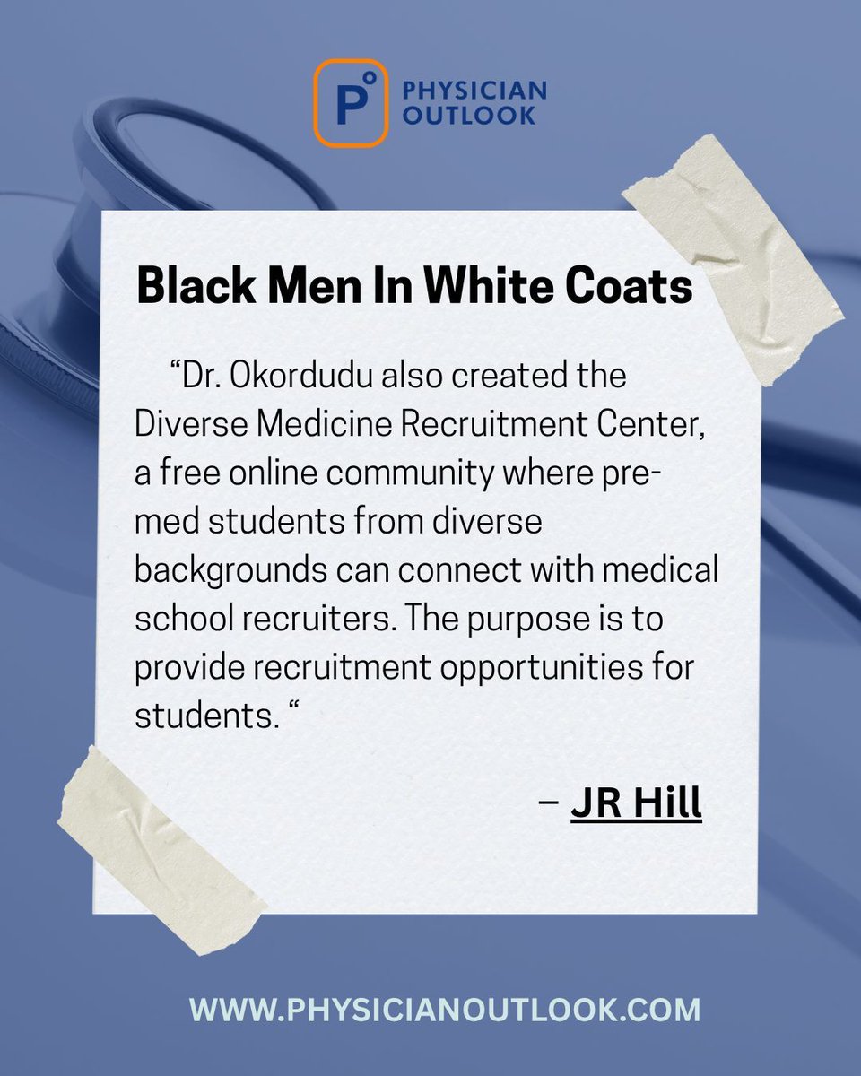 🩺🖤 "Black Men in White Coats" by JR Hill is a powerful reminder that representation in medicine isn’t just important—it’s essential.
This short but impactful piece in Physician Outlook sheds light on the challenges, perseverance, and purpose behind increasing the number of