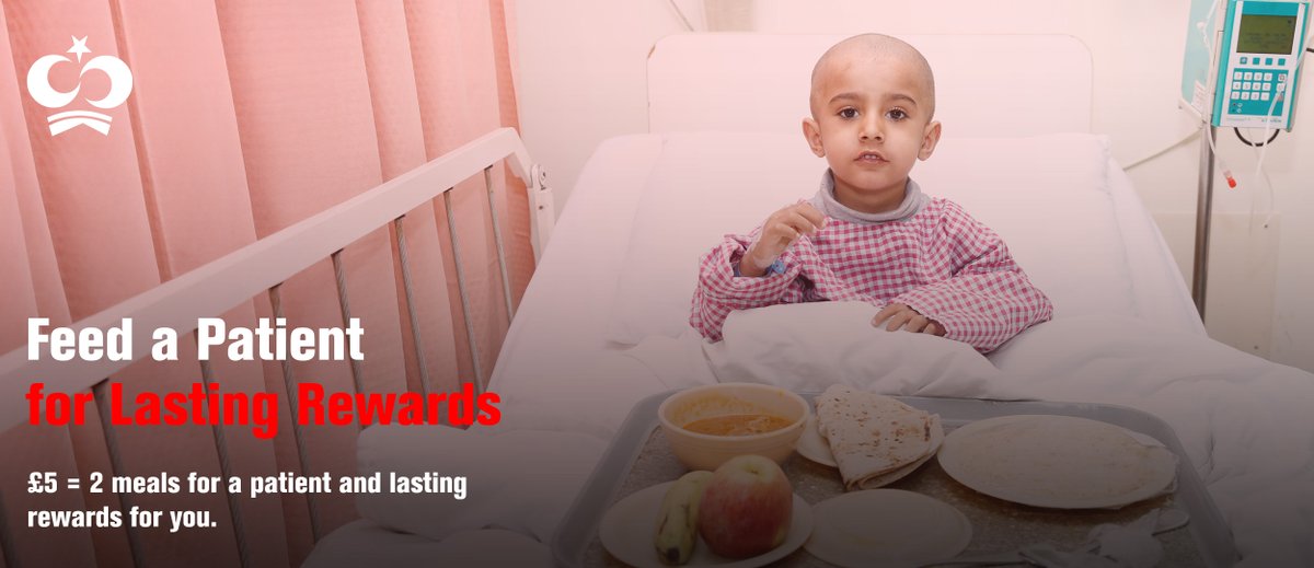 The act of feeding a cancer patient is an act of Sadaqah Jariyah. It’s a gift that nourishes not just the body, but the soul - yours and theirs. 

Every meal provided supports healing, offers hope, and brings lasting blessings - ikca.org.uk/urgent-appeals…