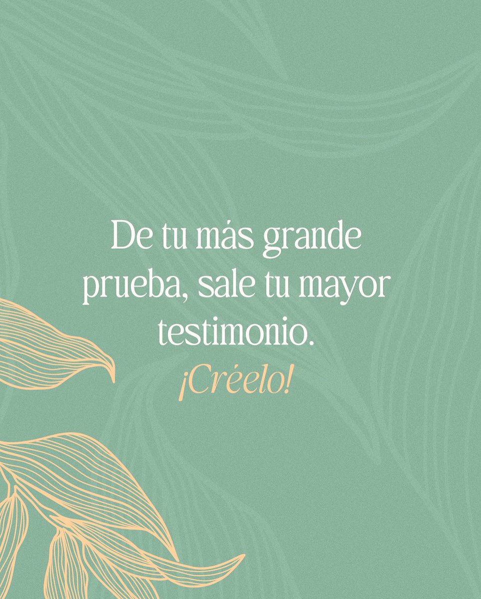 🌸Siempre que Dios encuentra un corazón que le cree a sus promesas, El lo llena de fe y perseverancia hasta ver su promesa cumplida. La misma se convertirá en el testimonio real de que para Dios no hay imposibles. Él es el Dios de los milagros!🌸

#Dios #Milagros #EdificaMujer