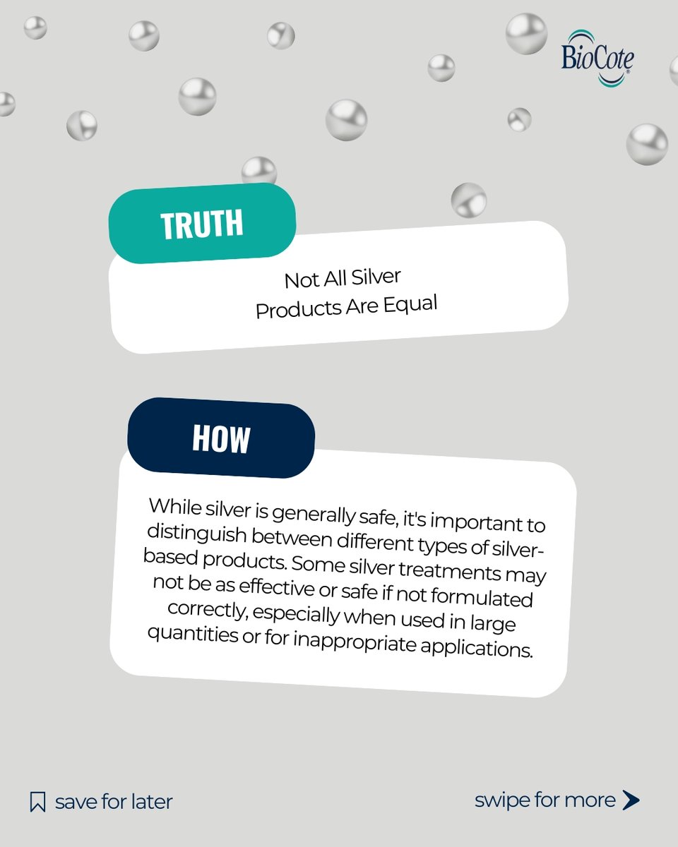 There’s a myth that silver technology is harmful. But is that really true?

👉 Swipe to learn why silver is trusted in antimicrobial technology.

Learn more: eu1.hubs.ly/H0krxtB0

#MythOrFact #Antimicrobial #BioCote #HygieneInnovation #ProductDevelopment #MicrobialProtection
