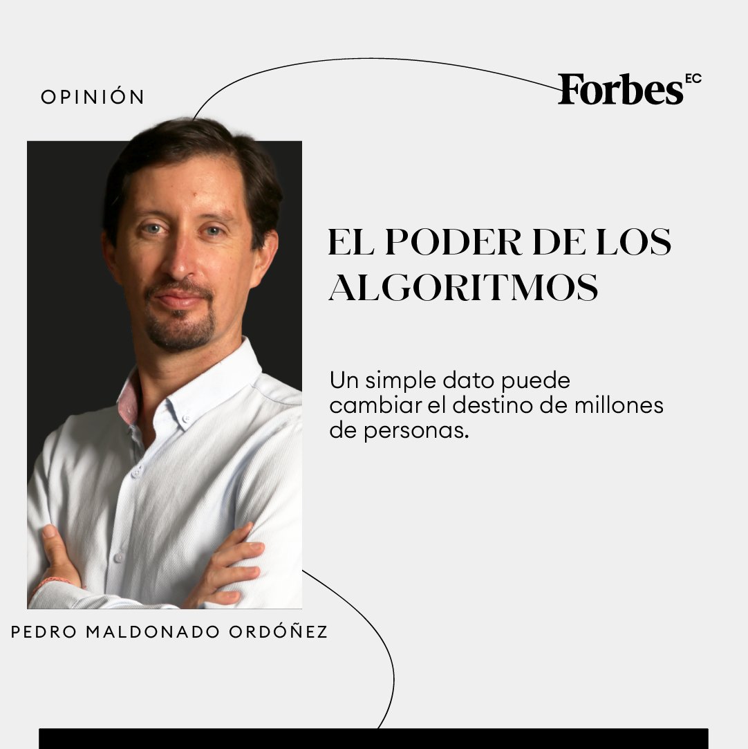 #Opinión | <a href="/pedromal/">Pedro Maldonado 🇪🇨</a> analiza cómo los algoritmos influyen cada vez más en la vida cotidiana, la formación de la opinión pública y la democracia.

Lee más aquí: acortar.link/0C8kLt

#ForbesEcuador